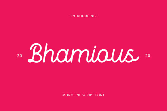 Bhamious: A Gorgeous Monoline Script Font for Elegant Projects