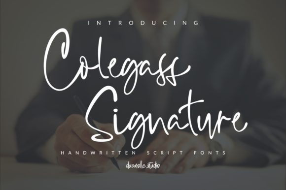 Collegass Signature: A Chic Casual Script Font for Digital Design