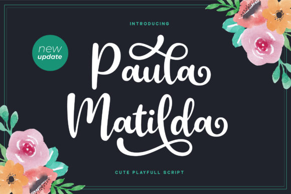 Elevate Digital Design with Paula Matilda: A Script Handwritten Font