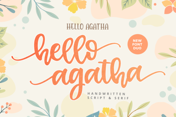 Hello Agatha: A Crafters Dream Font Duo