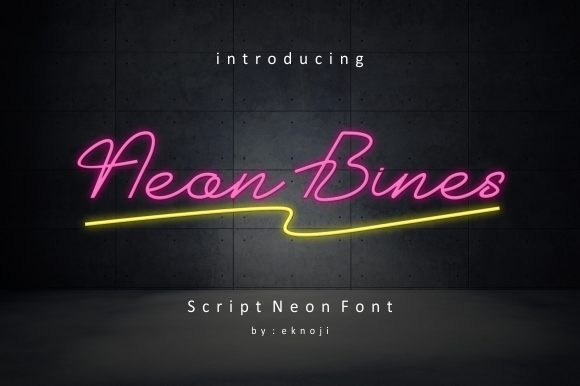 Neon Bines: A Flowing Script Font for Creative Branding