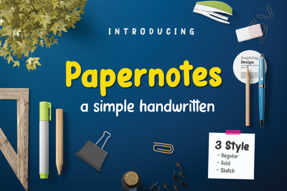 Papernotes: A Beautiful Script Font for Small Business Branding