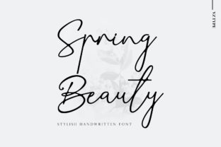 Spring Beauty: A Handwritten Script Font for Crafters and Makers