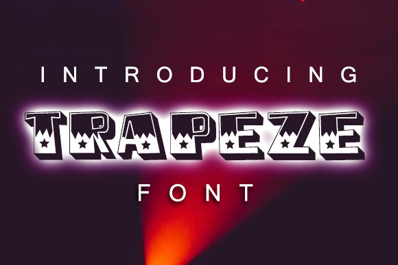 Trapeze: A Decorative 3D Font for Editorial Design